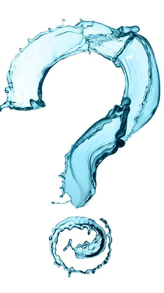 Water splash shaped like a question mark